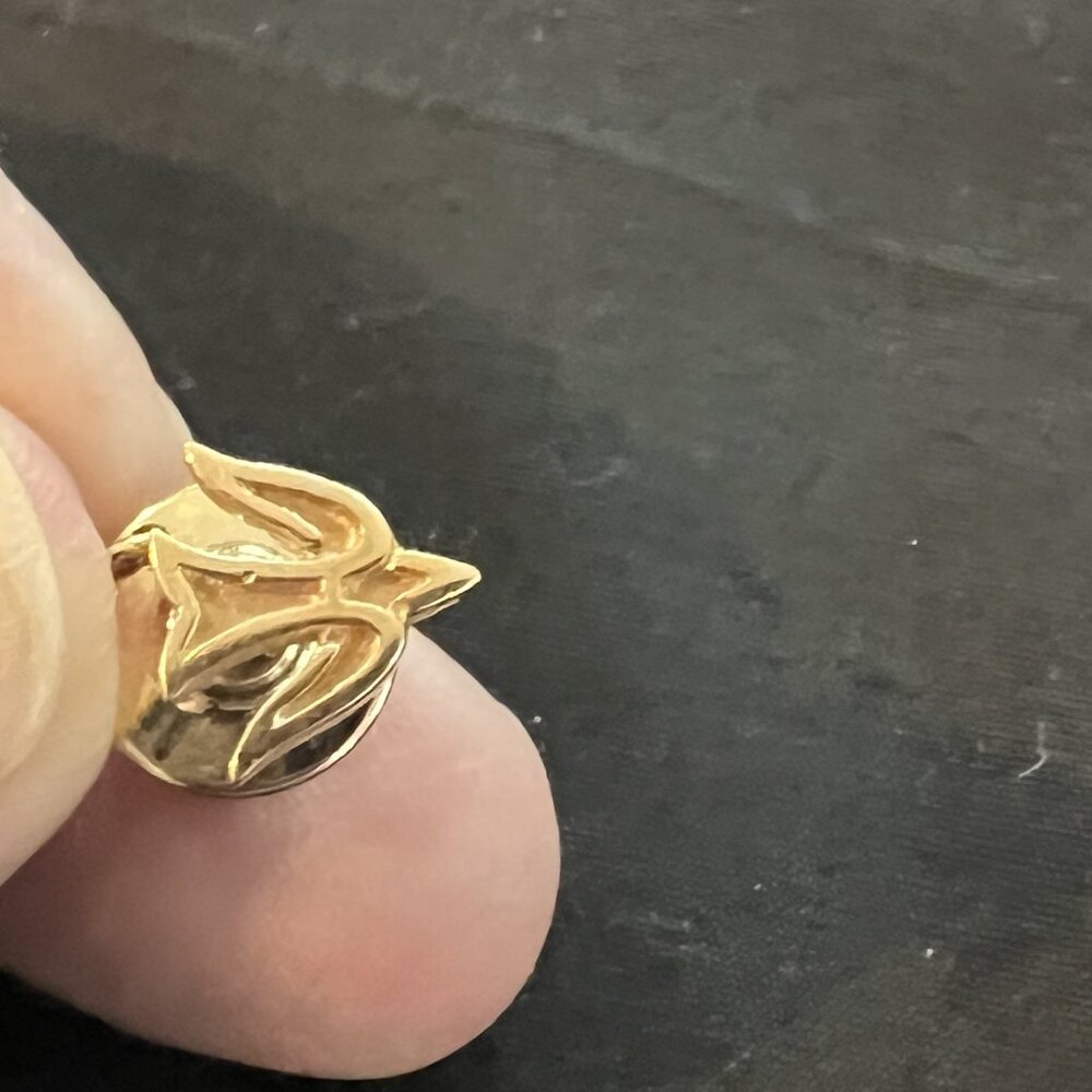 RETIRED JAMES AVERY 14k GOLD DOVE TIE TACK PIN